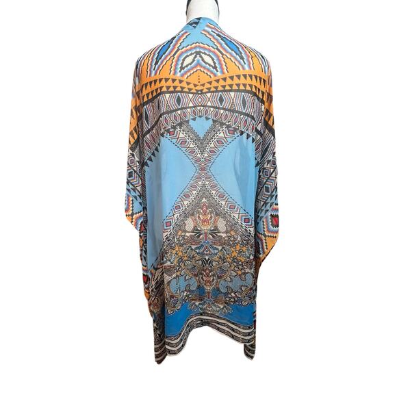 Patrons of Peace Duster Cardigan Size M/L Lightweight Sheer Open Front - Picture 3 of 6